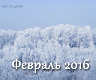Лунный календарь на февраль 2016 года