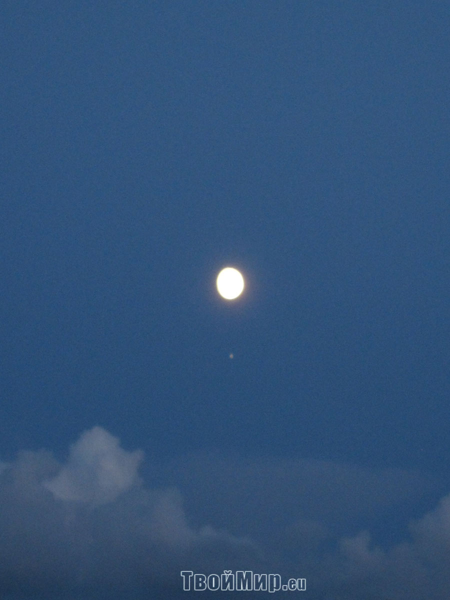 Транзитная Луна в соединении с Юпитером