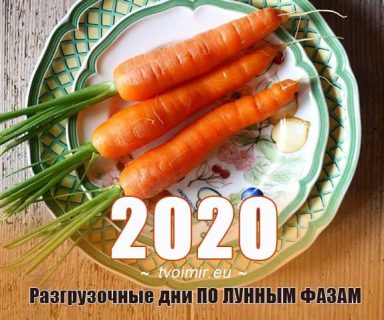 Разгрузочные дни по лунному календарю на 2020 год